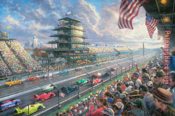 Thomas Kinkade Indy Excitement, 100 Years of Racing Atindianapolis Motor Speedway